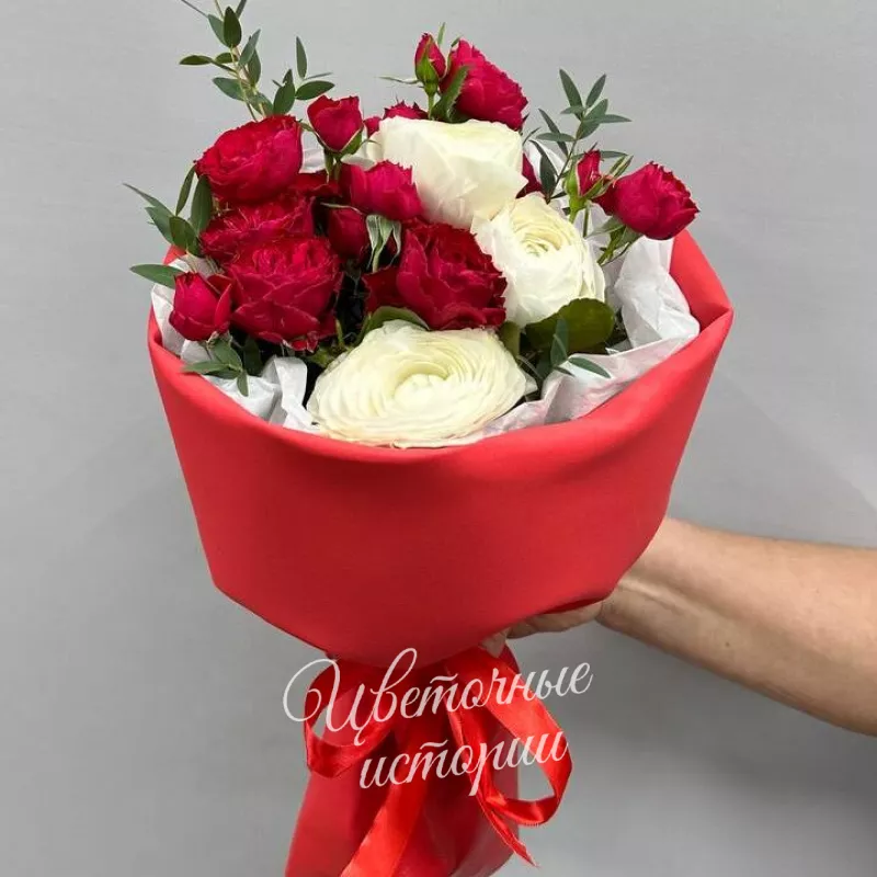 Сборный букет &laquo;Клубничное суфле&raquo;