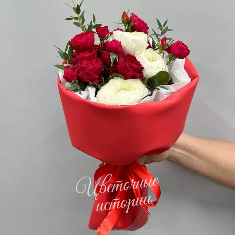 Сборный букет &laquo;Клубничное суфле&raquo; 1