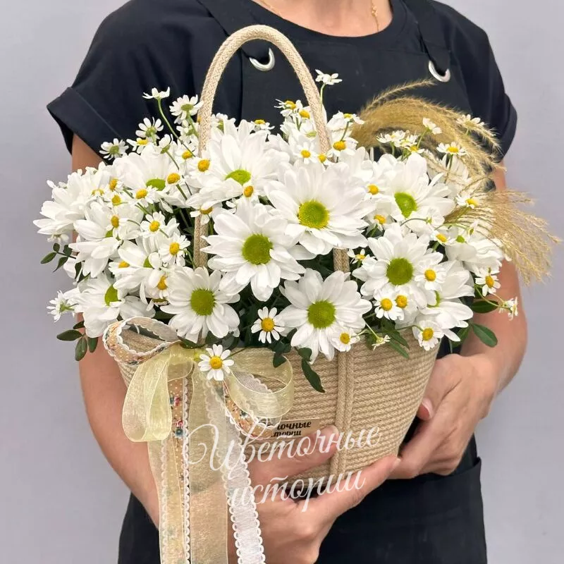 Корзинка с ромашками 2