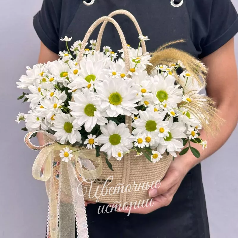 Корзинка с ромашками 1