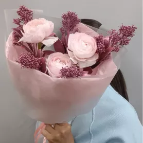 Букет из Ранункулюса - Волшебство утра от интернет-магазина «Цветочные истории»