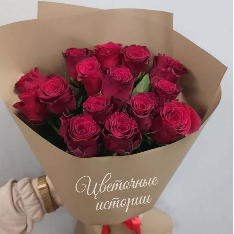 Букет красных роз &laquo;Классика роз 15 шт&raquo;