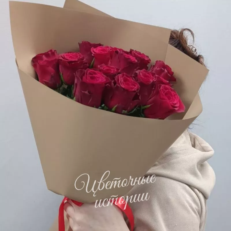 Букет красных роз &laquo;Классика роз 15 шт&raquo; 1