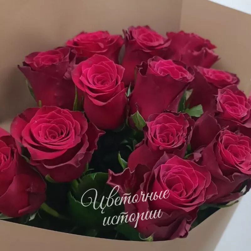 Букет красных роз &laquo;Классика роз 15 шт&raquo; 3