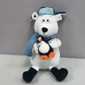 Игрушка мишка с пингвином от интернет-магазина «Цветочные истории»