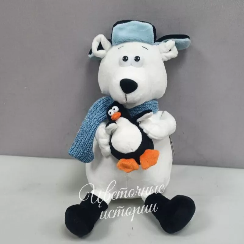 Игрушка мишка с пингвином