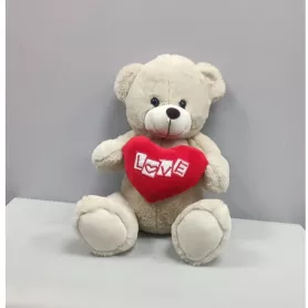 Игрушка мишка с сердечком от интернет-магазина «Цветочные истории»