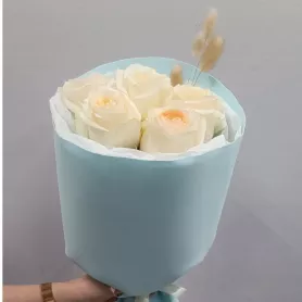 Букет роз &laquo;Букет из белых роз&raquo; от интернет-магазина «Цветочные истории»