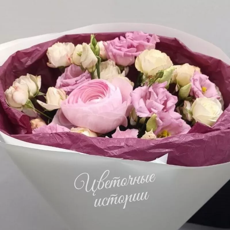 Букет &laquo;Букет с ранункулюсом Нежный поцелуй&raquo; 1