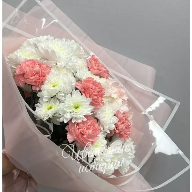 Букет &laquo;Букет  с хризантемой и диантусом&raquo; 1