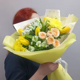 Букет &laquo;Букет солнечное утро&raquo; от интернет-магазина «Цветочные истории»