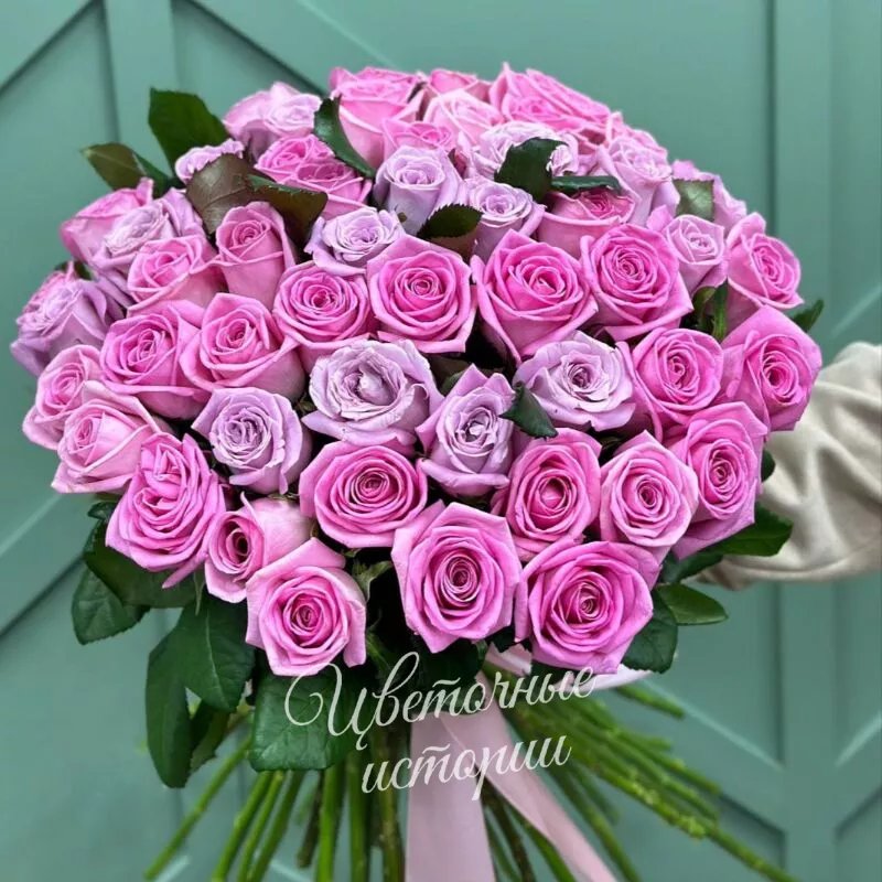 Букет розовых роз &laquo;Монобукет роз «Для праздника»&raquo;