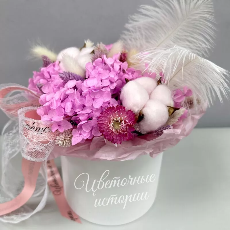 Коробка с сухоцветами 