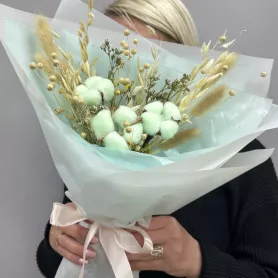 Экобукет из сухоцветов  от интернет-магазина «Цветочные истории»