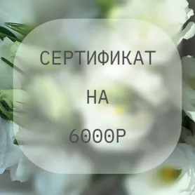 Сертификат на 6000р от интернет-магазина «Цветочные истории»