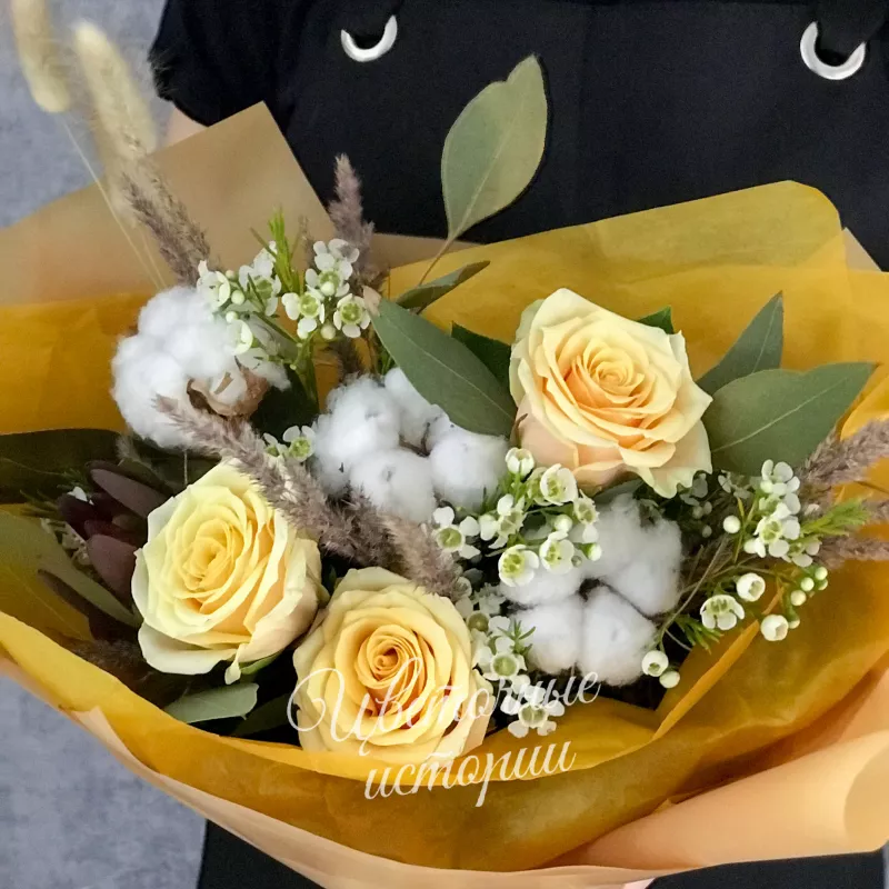 Сборный букет &laquo;Медовый&raquo; 1
