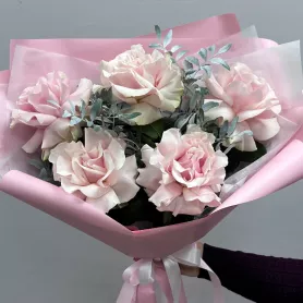 Букет роз &laquo;Нежный-нежный&raquo; от интернет-магазина «Цветочные истории»