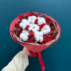 Букет из сухоцветов с хлопком &laquo;Любимой&raquo; от интернет-магазина «Цветочные истории»