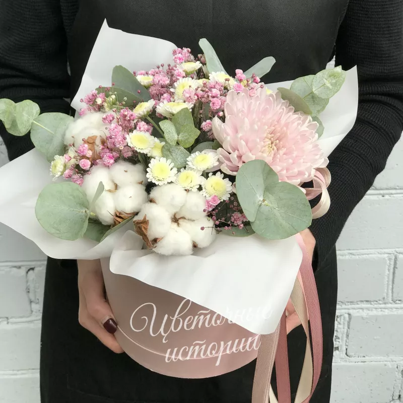 Композиция в коробке &laquo;Тёплые чувства&raquo;