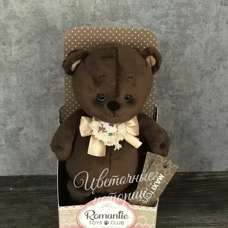Романтичный  Медвежонок с Бежевым бантиком