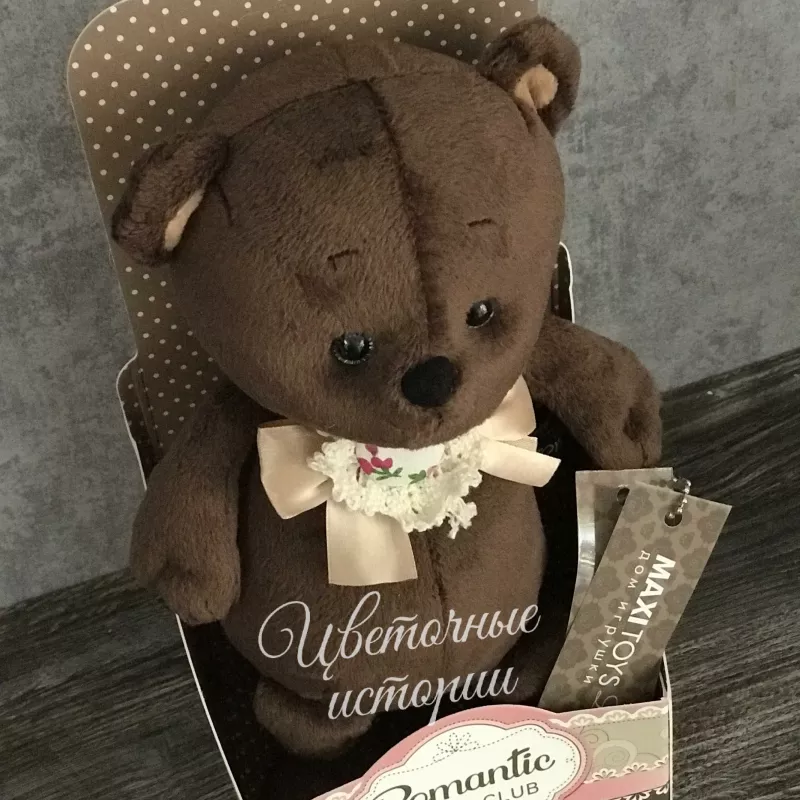 Романтичный  Медвежонок с Бежевым бантиком 1