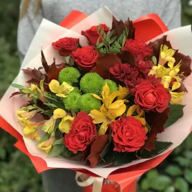 Букет &laquo;Осенняя любовь&raquo; от интернет-магазина «Цветочные истории»