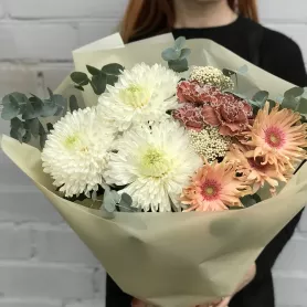 Букет &laquo;Кофе с молоком&raquo; от интернет-магазина «Цветочные истории»