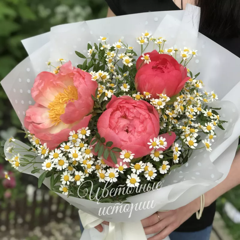 Букет из пионов &laquo;Летний день&raquo;
