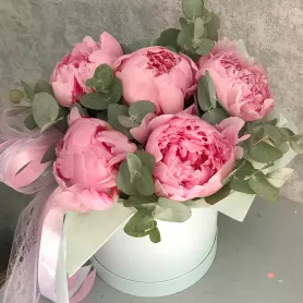 Букет из пионов &laquo;Розовый зефир&raquo; от интернет-магазина «Цветочные истории»