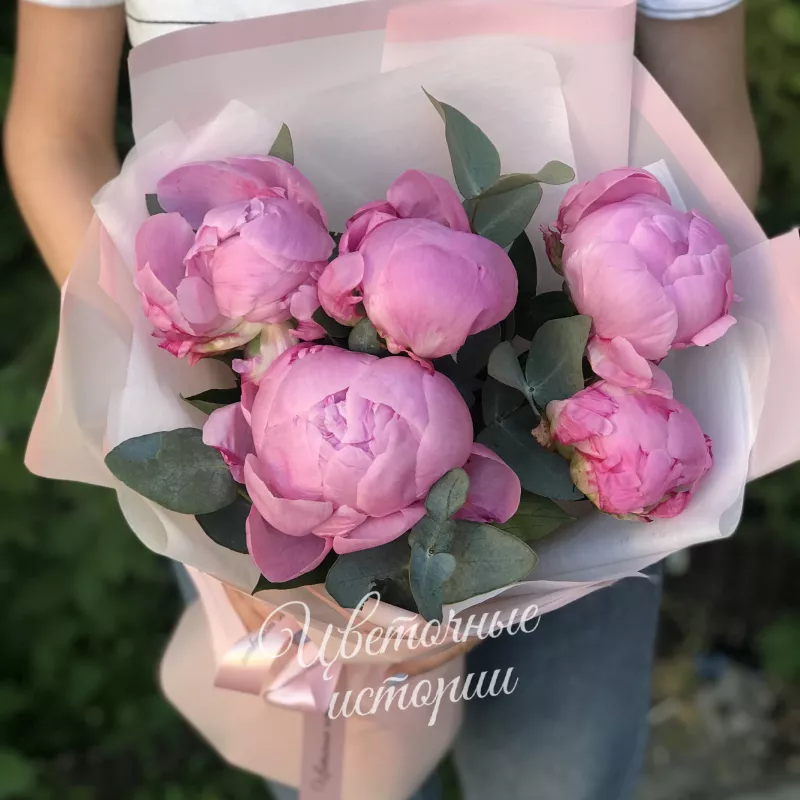 Букет из пионов &laquo;Ягодное мороженое&raquo;