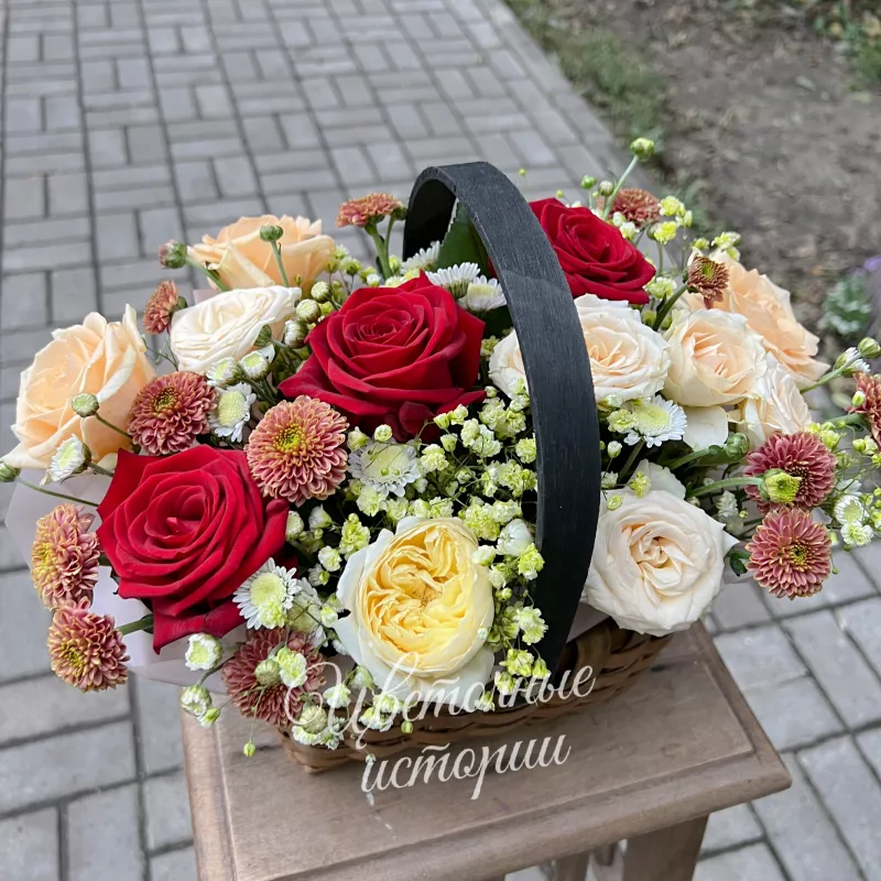 Розы в корзине 1