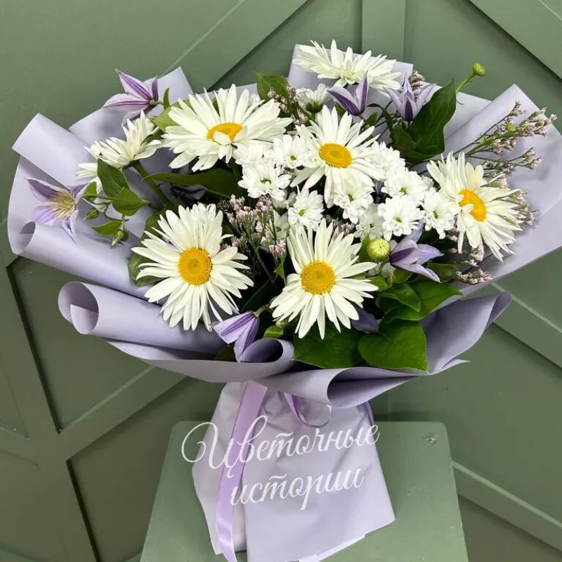 Сборный букет &laquo;Ромашки и любовь&raquo; 1