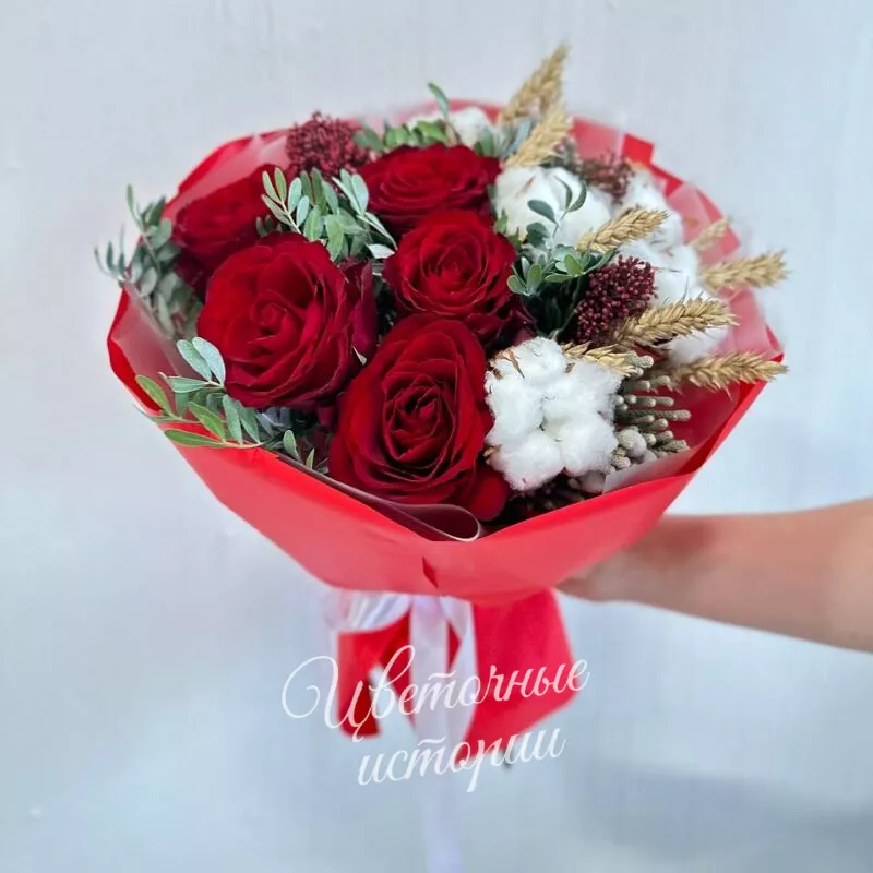 Сборный букет &laquo;Пылающая любовь&raquo;