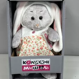 Мышель в платье с заячьими ушами ,20 см  от интернет-магазина «Цветочные истории»