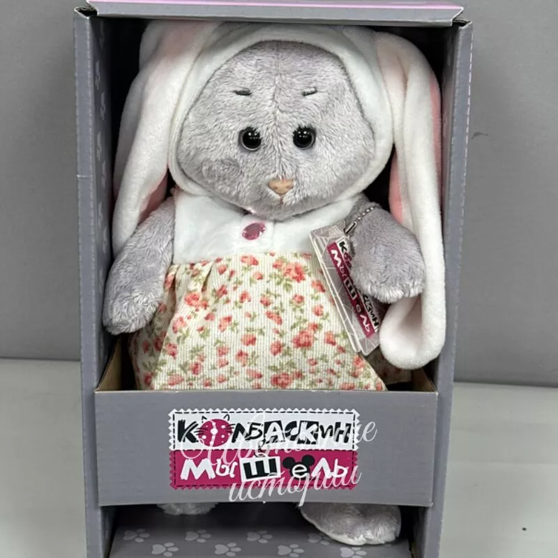 Мышель в платье с заячьими ушами ,20 см  1