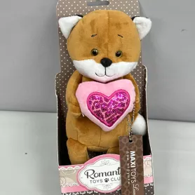 Романтичный лисенок с сердечком ,20 см  от интернет-магазина «Цветочные истории»