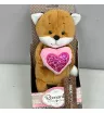 Романтичный лисенок с сердечком ,20 см 