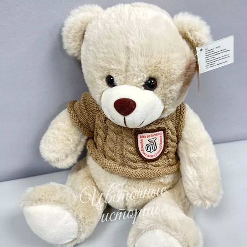 Мишка в свитере 20 см 